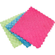 Libman Commercial Microfiber Sponge Cloths, Multicolor - 2103 - Pkg Qty 12