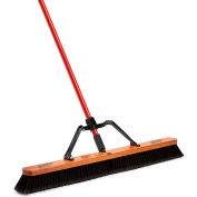 Libman Commercial 36" Assembled Smooth Sweep Push Broom - Brace Handle - 850 - Pkg Qty 3