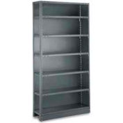 Tri-Boro Klip-It Closed Add-On, CAK73-1248-5, 48"W x 12"D x 73"H, 5 Shelves, 20 Ga, Dark Gray