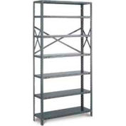 Tri-Boro Klip-It Open Starter, OSK85-2448-6X, 48"W x 24"D x 85"H, 6 Shelves, 18 Ga, Dark Gray