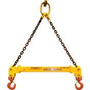 Strong-bac Adjustable Spreader Beam, 10,000 lbs Capacity, 120", Chain Top Rigging, Yellow, Steel