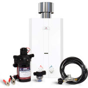 Eccotemp L10 Outdoor Tankless Water Heater W/ Flojet Pump & Strainer - 20kW, 2.65 GPM