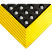 Wearwell® Industrial WorkSafe® GR Drainage Mat 5/8" Thick 3' x 5' Black/Yellow Border