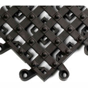 Wearwell® ErgoDeck® Integrated Open Cleats 7/8" Thick 1.5' x 1.5' Black - Case of 10