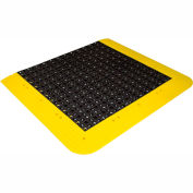 Wearwell® ErgoDeck® No-Slip Open Kit 7/8" Thick 5.5' x 3.5' Black/Yellow Border
