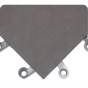 Wearwell® ErgoDeck® Smooth Solid 7/8" Thick 1.5' x 1.5' Charcoal - Case of 10