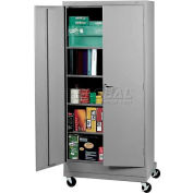 Tennsco Mobile Deluxe Storage Cabinet CK1870-CPY - Unassembled 36"W X 18"D X 78-3/4" H, Putty