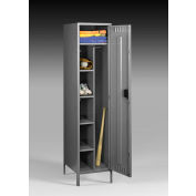 Tennsco® 1-Tier 1 Door Combination Locker w / Legs, 24 « L x 21 » P x 78 « H, gris moyen, tout soudé