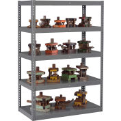 Global Industrial™ 5 tablettes, étagère extra-robuste sans boulon, 72-5/8 po L x 36-5/8 po P x 84 po H