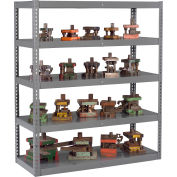 Global Industrial™ Boltless Heavy Duty Die Rack - 60"W x 24"D x 72"H - 5 Étagères - Gris moyen