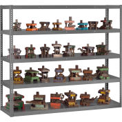 Global Industrial™ Boltless Heavy Duty Die Rack - 96"W x 36"D x 84"H - 5 Shelves - Medium Gray