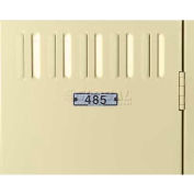 Tennsco Locker Number Plate #1-25 - Aluminum With 1/2" Black Lettering - LNP-A-25 Pack of 25