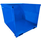 Jescraft Open Front Trash Hopper, 5 CU. YDS. Capacity, Blue
