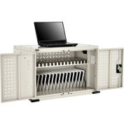 Cabinet de charge 16-device pour les Chromebooks™ portables et iPad® comprimés, mastic, assemblé