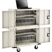32-Device Charging Cart for Chromebooks Laptops & iPad® Tablets, Putty, cETL, Unassembled