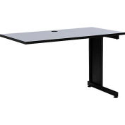 Interion® table de retour de droite de 48" de droite, gris