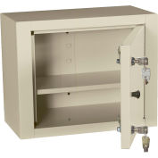 Harloff Narcotics Cabinet, Single Door/Double Lock, 15"W x 8"D x 12"H, Beige