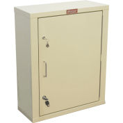 Harloff Large Narcotics Cabinet, Single Door/Double Lock, 23-1/2"W x 10-1/2"D x 29-1/2"H, Beige