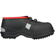 Winter-Tuff® 2 Buckle Ice Traction 5" Overshoe, Mens Sz 13, Waterproof, Vulcanized Rubber, Blk