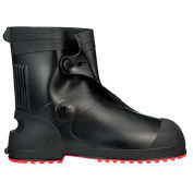 Brosses ® G2 PVC Overshoe, Size Large, 10"H, Cleated Outsole, Black With Red Sole