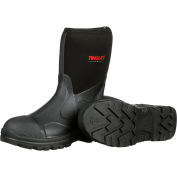 Tingley® Badger Neoprene Boots, Plain Toe, Upper Rubber Sole, Steel Shank, 12"H, Blk, Taille 9