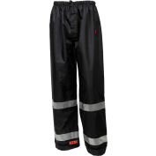 Tingley® Icon™ imperméable respirant pantalons bande réfléchissante W/argent, noir, 2XL