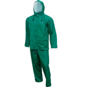 Tingley® S66218 Storm-Champ® 2 Pc Suit, Forest Green, Attached Hood, 2XL
