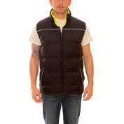 Workreation™ Reversible Insulated Zipper Vest, Black/FL Lime, Polyurethane/Polyester, 2XL