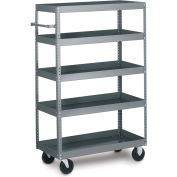Tri-Boro 5 Shelf Mobile Shelf Truck MST2460TS Steel 60 x 24, 1000 Lb. Cap.