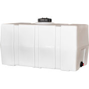 Réservoir de stockage en plastique RomoTech 100 gallons, extrémité carrée avec fond plat