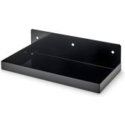 DuraHook® 12"W x 6"D Steel Shelf for Duraboard or 1/8" & 1/4" Pegboard, Black