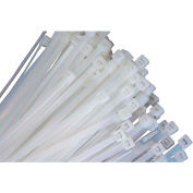 Triton Products 4" Long Heavy Duty Natural Nylon Ties, with 18 lb Tensile Strength, 100/pk