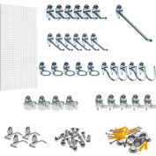 Triton Products Kit de panneau perforé en panneaux de fibres haute densité w / 36 Durahooks, 24 « x 48 » x 1/4 », blanc