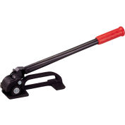 Teknika Economy Feed Wheel Tensioner for 0.035" Thick & 5/8" To 1-1/4" Strap Width, Black & Red