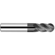 Importer 4 flûte carbure boule unique fin moulin 2,00 mm Dia 3mm tige 6,3 mm flûte 38mm OAL TiAlN
