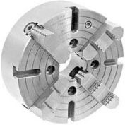Bison 4-Jaw (Solid) Independent Chuck Semi Steel Body, Plain Back, 10"