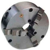 Bison 3-Jaw (Solid) SET-TRU Chuck Forged Steel, 4" with Two Sets of Solid Jaws