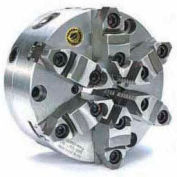 Bison 6-Jaw (2 Piece) SET-TRU Chuck Forged Steel Body, Plain Back, 5" Fine Adjustable