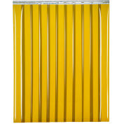 Global Industrial Welding Strip Door - 8'W x 8'H - 8" Amber Tint PVC