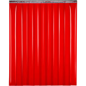 Global Industrial™ Welding Strip Door - 10'W x 8'H - 8" Red Tint PVC