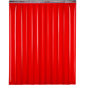 Global Industrial Welding Strip Door - 8'W x 6'H - 8" Red Tint PVC