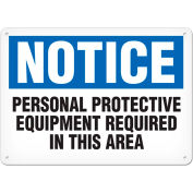 Avis PPE Signe requis, Adhésif VynMark, 7 » x 10 » - 100/Pkg