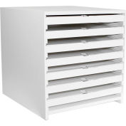 TrippNT™ blanc PVC Mega 108 colonne HPLC meuble de rangement avec couvercle clair, 15" W x 16 H « D x 16"