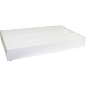TrippNT White PVC Large Pipette Storage Box and Drawer Organizer, 25"W x 16"D x 3"H
