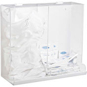 TrippNT™ blanc PVC et clair acrylique 2-en-1 vêtements grand distributeur, 20" W x 9 H « D x 19"