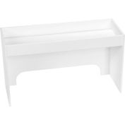 TrippNT™ White PVC 18" Step Shelf Station, 18"W x 7"D x 10"H