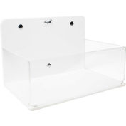 TrippNT Small Lab Box with Magnetic Mount, 9"W x 6"D x 6"H, White/Clear