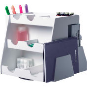 TrippNT™ blanc PVC tournant multi-compartiments Workstation, 15" W x 13 « D x 13" H