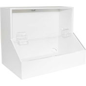TrippNT™ PVC/acrylique blanc moyen distribution Bin, W 12" x 8 « D x 9" H