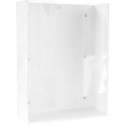 TrippNT Triple Top Loading Glove Box Holder with Magnet Mount, 12"W x 5"D x 15"H, White/Clear